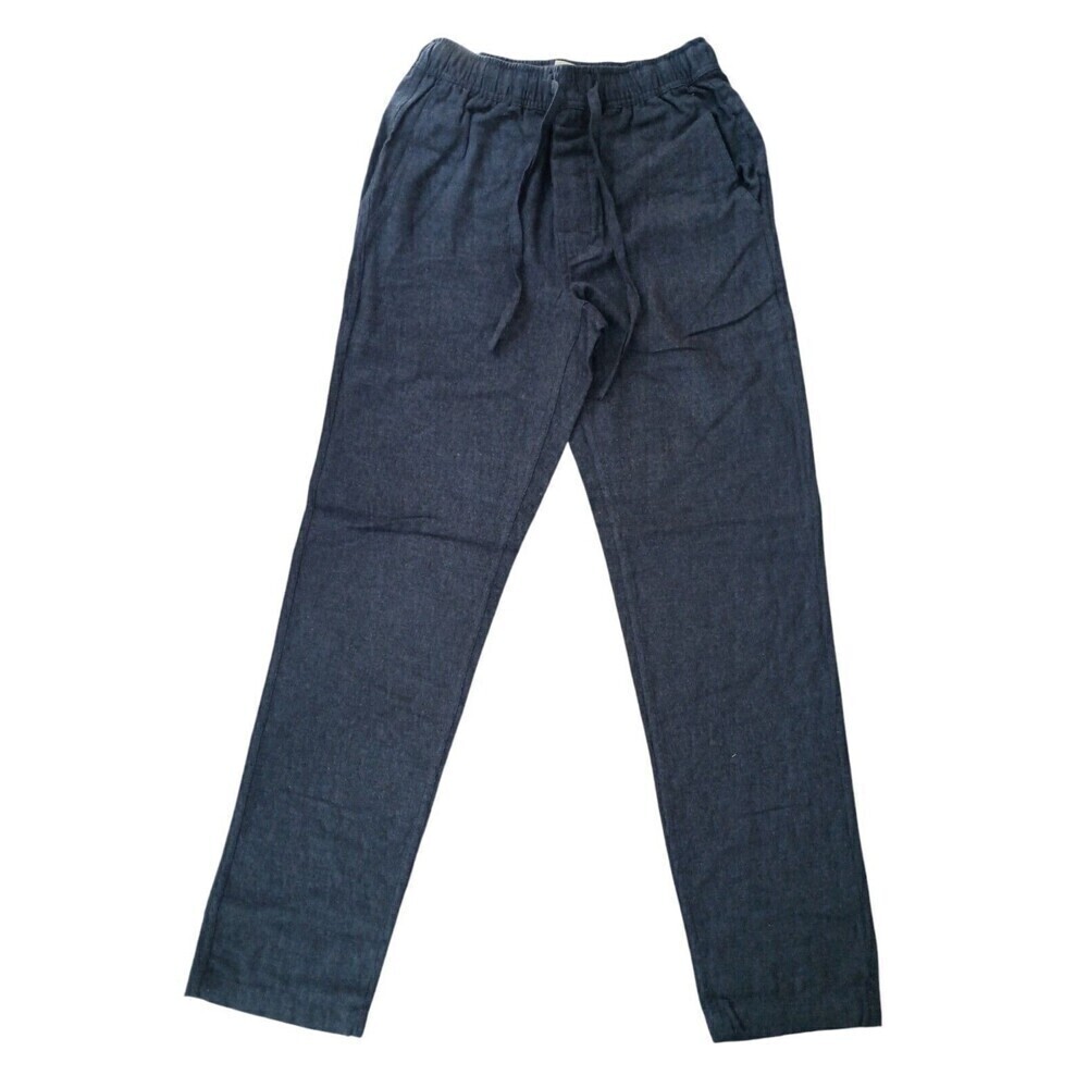 J. Crew Pajama Pant Mens XS Flannel Blue Pockets Hidden Fly Reimagined BC520 NWT